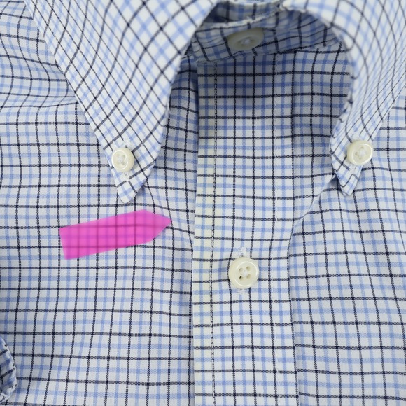 Lauren Ralph Lauren Mens Dress Shirt 18 34/35 XXL Classic Fit Check Plaid - Flaw - Picture 4 of 7